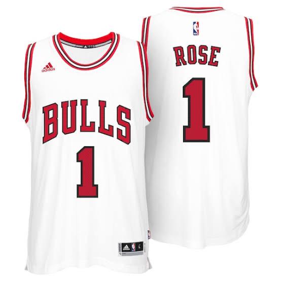 derrick rose white bulls jersey