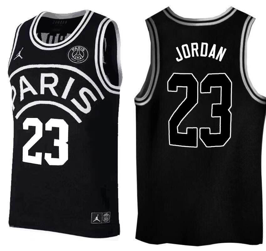 Paris St Germain Michael Jordan Basketball Jersey Black Size Small