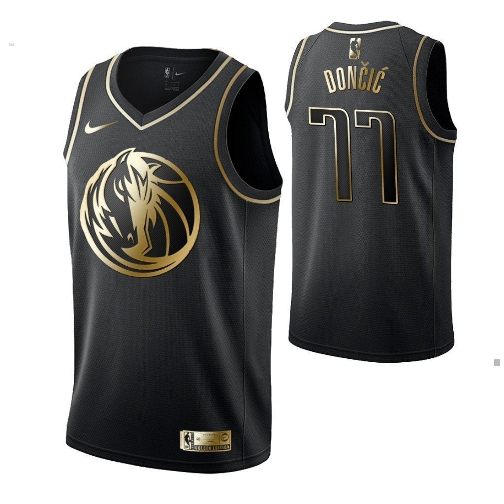 white and gold luka doncic jersey
