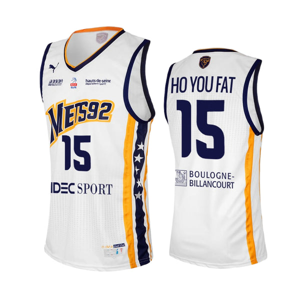 Steeve Ho You Fat #15 Basketball Jersey Metropolitans White Blue Custom Name