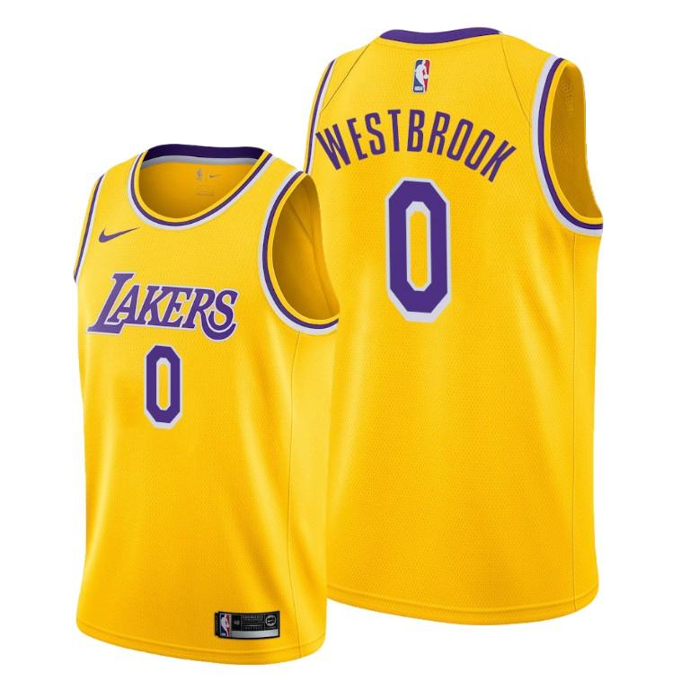 Los Angeles Lakers #0 Russell Westbrook Jersey Mens Size Medium